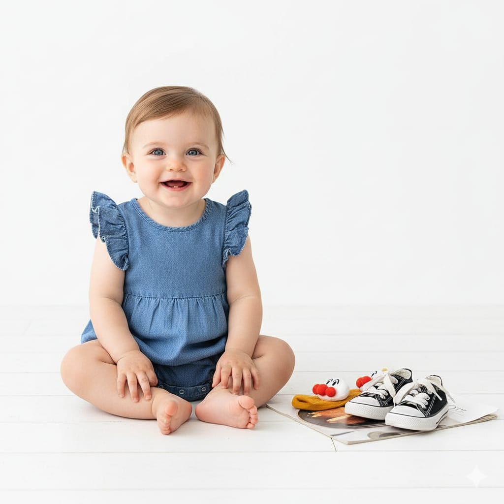 LITTLE DENIM DAYS ROMPER